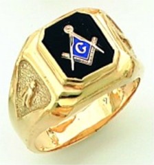 Gold Plated Blue Lodge Masonic Ring #6